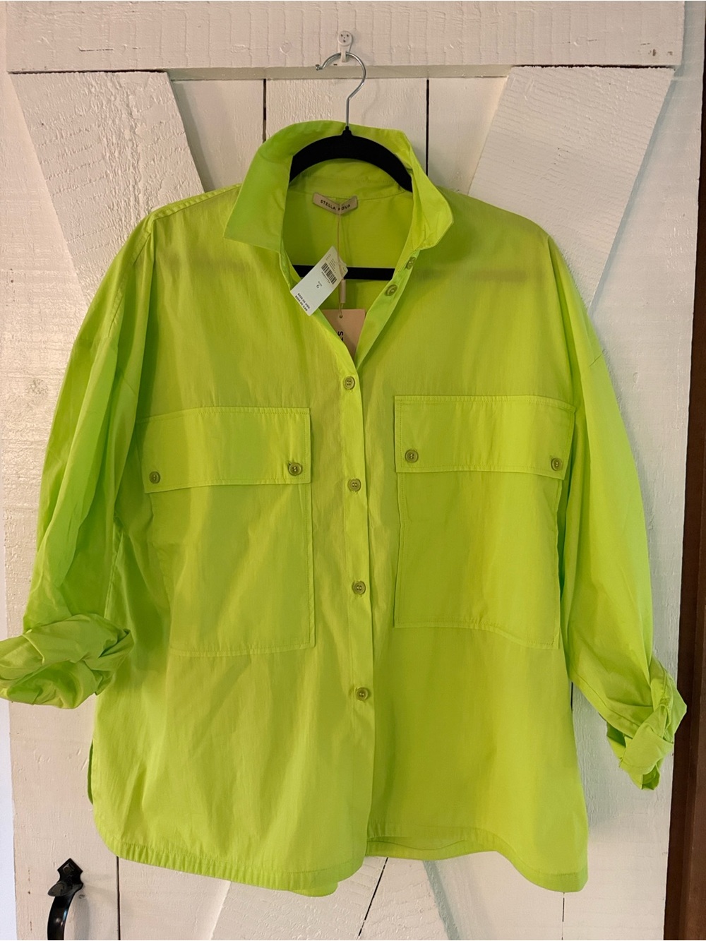 Stella Nova Neon Lime Button-Up Shirt
